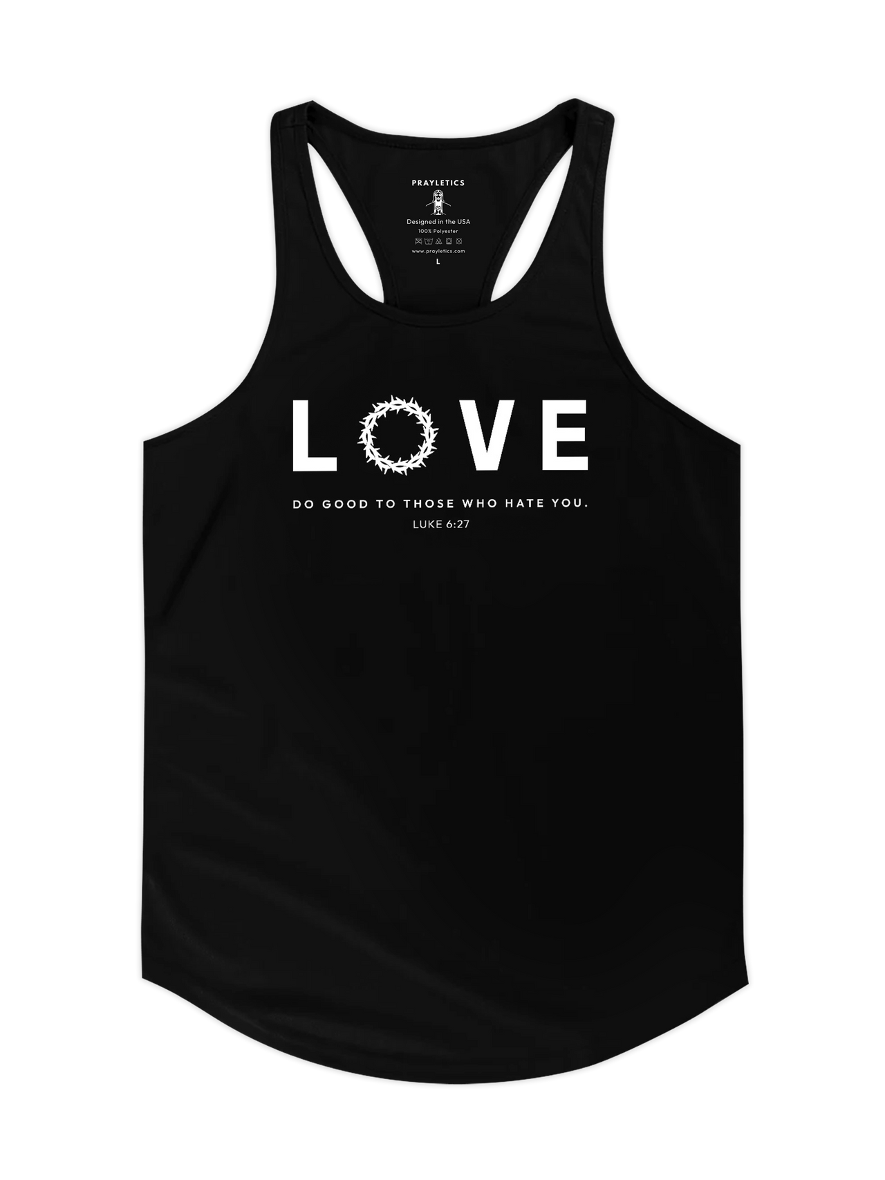 Love Tank Top with Crown of Thorns - Onyx