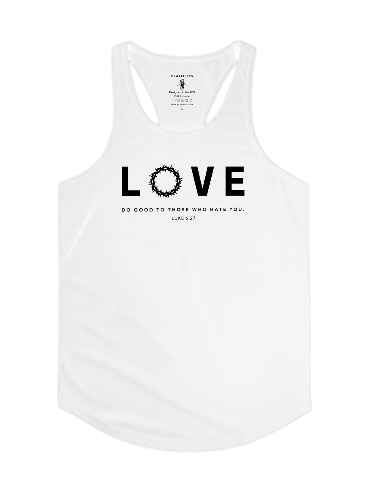 Love Tank Top with Crown of Thorns - Pearl